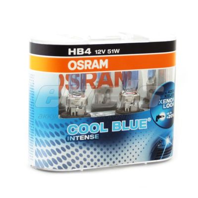 Лампа "OSRAM" 12v HB4 51W (P22d) COOL BLUE INTENSE (холодный белый свет 4200К) (комплект 2 шт.) — основное фото